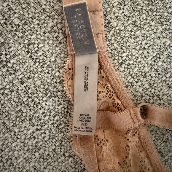 Victoria’s Secret Dream Angels Lined Demi Bra in Pink and Nude size 34D - Picture 8 of 9